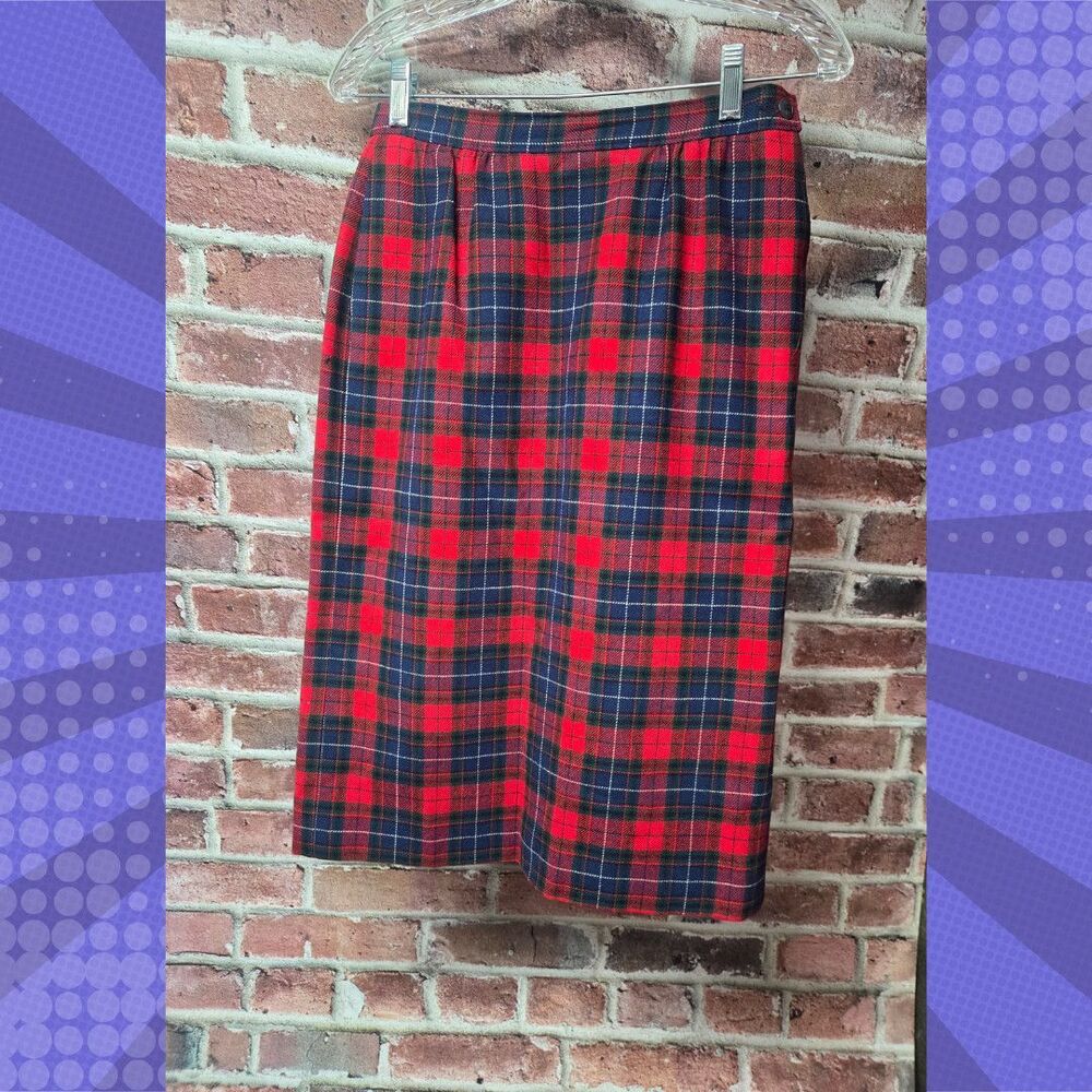 Women’s Pendleton Plaid‎ Wool Skirt Vintage USA Made Petite 6 Tartan Classic
